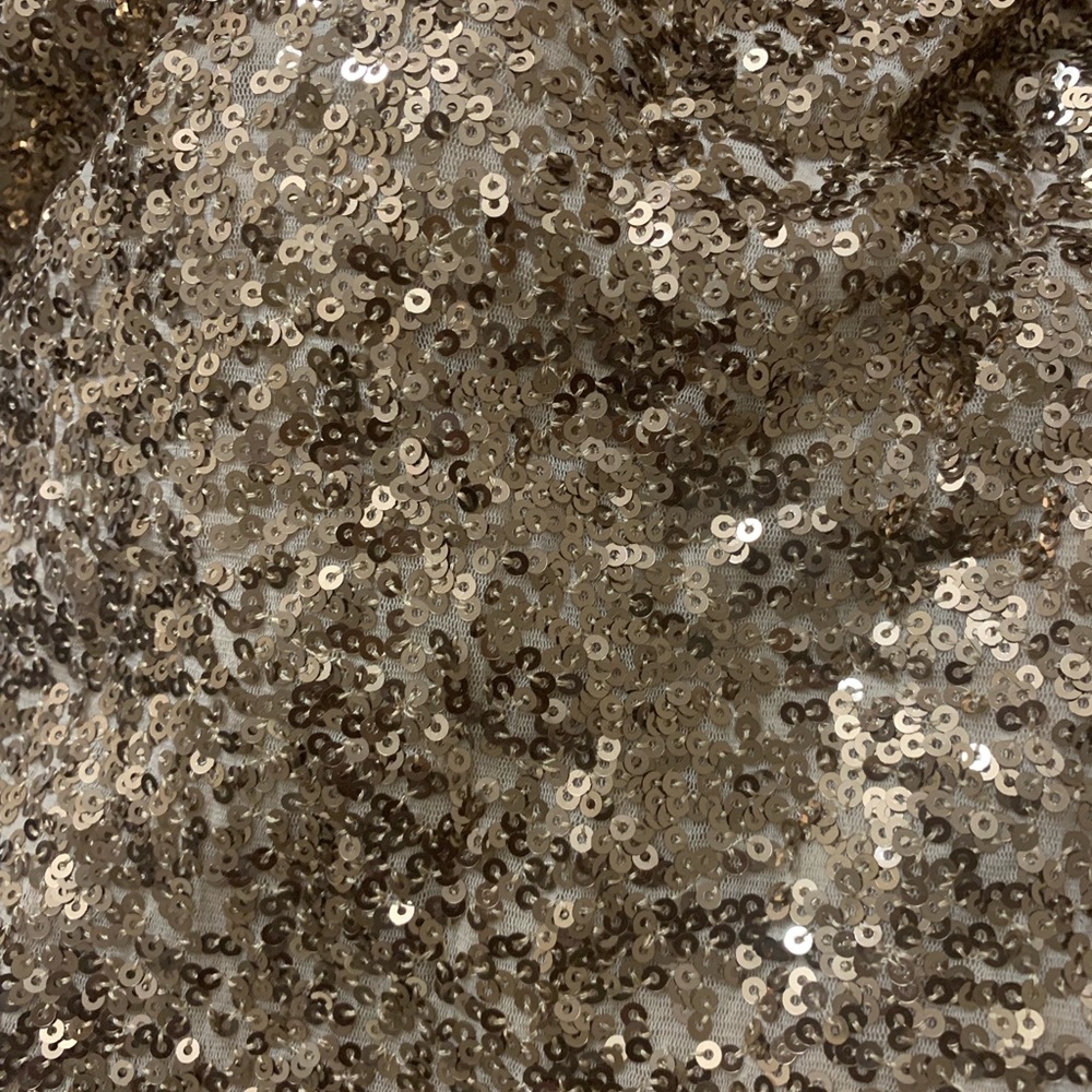 Badgley Mischka Gold Sequin Midi Dress - Picture 2 of 2